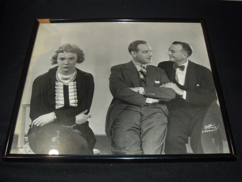 1935 MELVYN DOUGLAS, MINOR WATSON & ELISSA LANDI FRAMED PHOTO - 25x21 - #38A