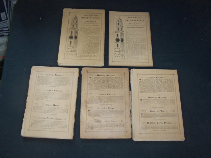 1882 HARPER'S MONTHLY MAGAZINE-LOT OF 14 ISSUES-NICE ILLUSTRATIONS & ADS-WR 466L