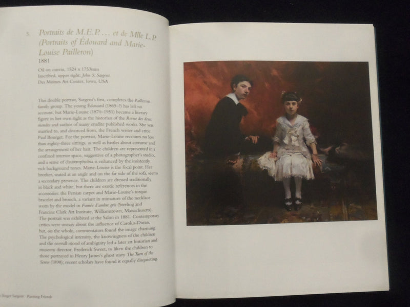 2015 JOHN SINGER SARGENT - PAINTING FRIENDS SOFTCOVER BOOK - KD 8702