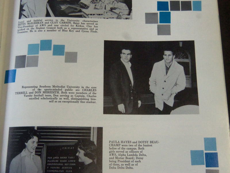 1960 THE ROTUNDA SOUTHERN METHODIST UNIVERSITY YEARBOOK - DON MEREDITH - YB 1151