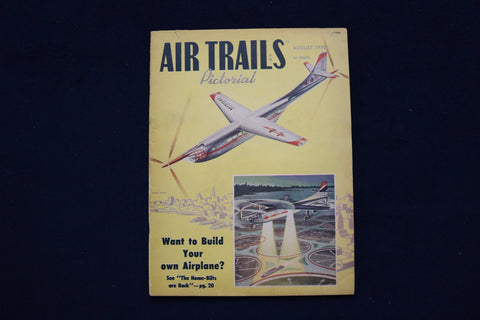 1950 AUGUST AIR TRAILS MAGAZINE - CONVERTAPLANE COVER - E 11417