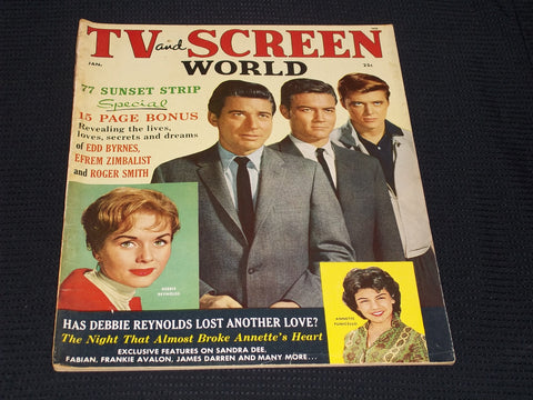 1960 JANUARY TV & SCREEN WORLD MAGAZINE - BYRNES ZIMBALIST SMITH COVER - E 17225