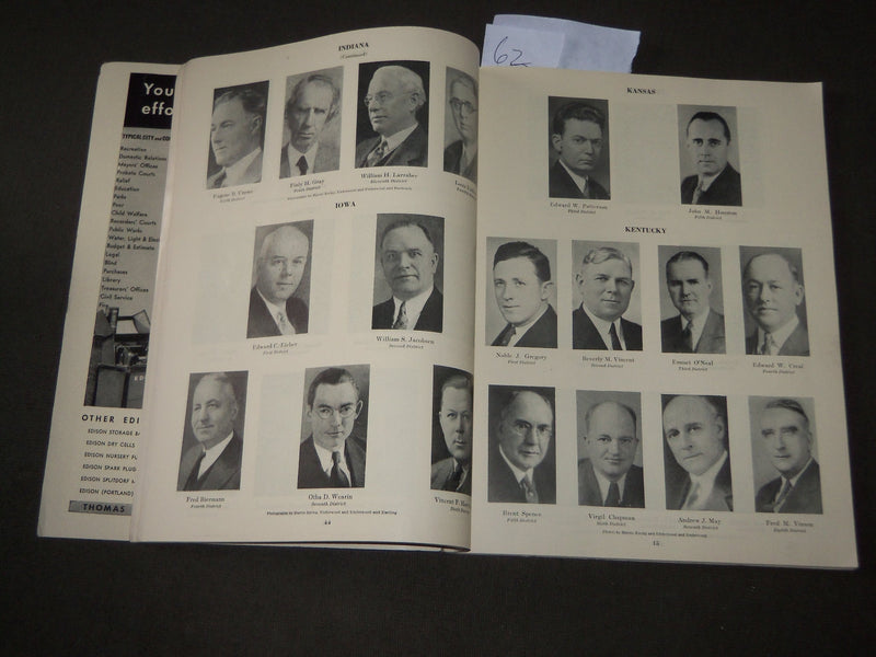 1937 THE DEMOCRATIC CONGRESSIONAL REGISTER - LYNDON JOHNSON - PHOTOS - J 3177
