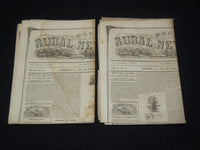 1860 MOORE'S RURAL NEW YORKER NEWSPAPER LOT OF 2 ISSUES - ROCHESTER NY - NP 8964