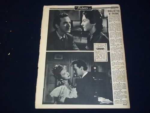 1949 OCTOBER 23 FILM ITALIAN MAGAZINE YVONNE SANSON COVER - PHOTOS - NP 944
