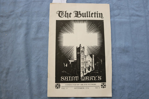 1936 SEPTEMBER THE BULLETIN - ST. MARY'S - SAN ANTONIO - K 723