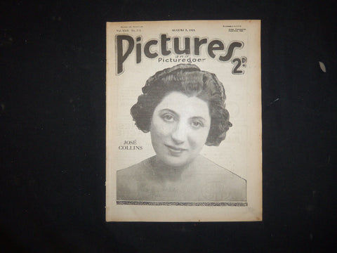 1919 AUGUST 9 PICTURES AND PICTUREGOER MAGAZINE - JOSE COLLINS - ST 3412