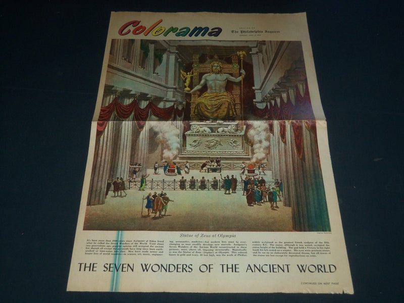 1954 PHILADELPHIA INQUIRER COLORAMA SECTIONS LOT OF 5 - NP 3794