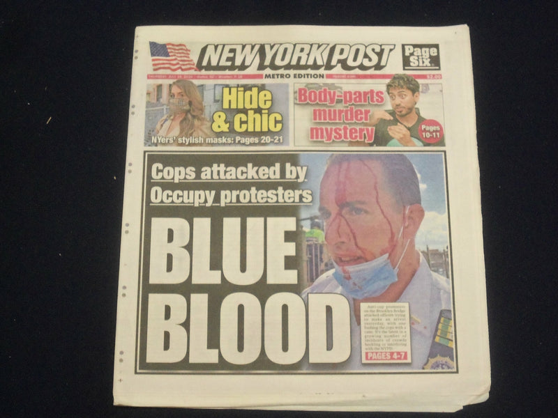 2020 JULY 16 NEW YORK POST NEWSPAPER - COPS ATTACKED BY OCCUPY PROTESTERS