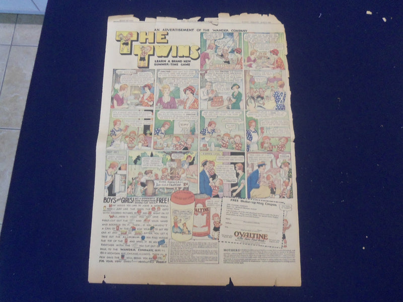 1933-1940 OVALTINE FULL PAGE COLOR COMICS ADS - LOT OF 7 - NP 5255