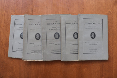 1909-1910 THE ECONOMIC BULLETIN QUARTERLY - LOT OF 5 - O 3916