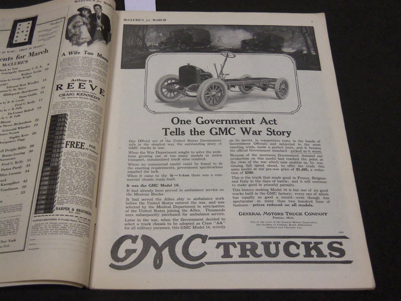 1919 MARCH MCCLURE'S MAGAZINE - NEYSA MCMEIN COVER - J. M. FLAGG - ST 6943