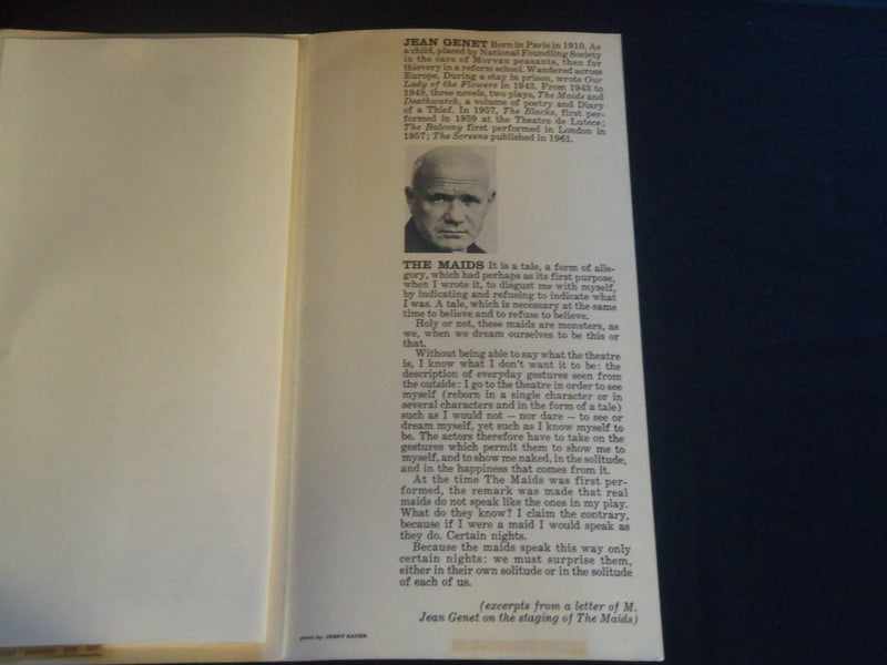 1963 ALDANA THEATRE THE MAIDS PROGRAM - JEAN GENET - J 4269