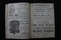 1901-1902 BOSTON MUSIC HALL THEATRE PROGRAMS - LOT OF 6 - K 1964