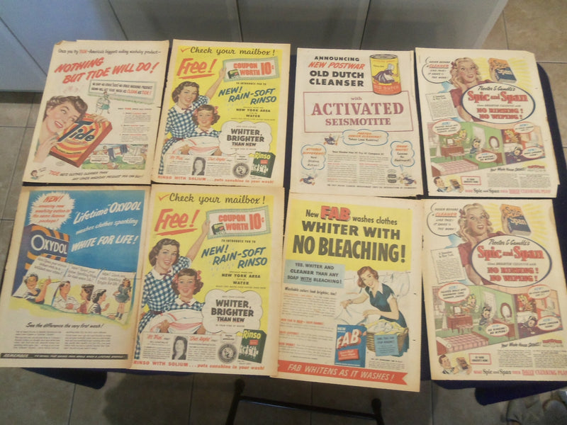 1930'S-1940 COLOR COMICS FULL PAGE ADS - LOT OF 68 - NP 5270