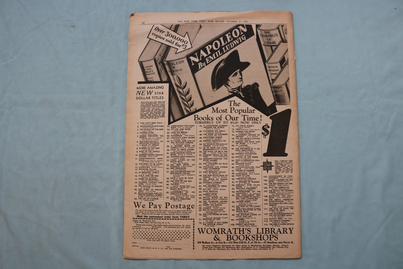 1931 OCTOBER 25 NEW YORK TIMES BOOK REVIEW SECTION - EMMA GOLDMAN - NP 9160