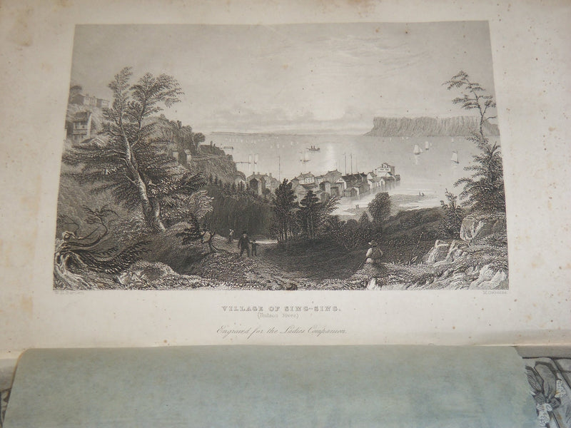1841 MAY-1842 APRIL THE LADIES' COMPANION MAGAZINE BOUND VOLUME - KD 703Q