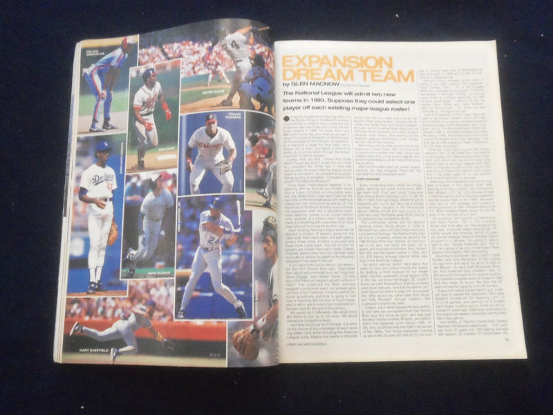 1991 STREET AND SMITH'S BASEBALL MAGAZINE - LOU PINIELLA COVER - SP 1523O