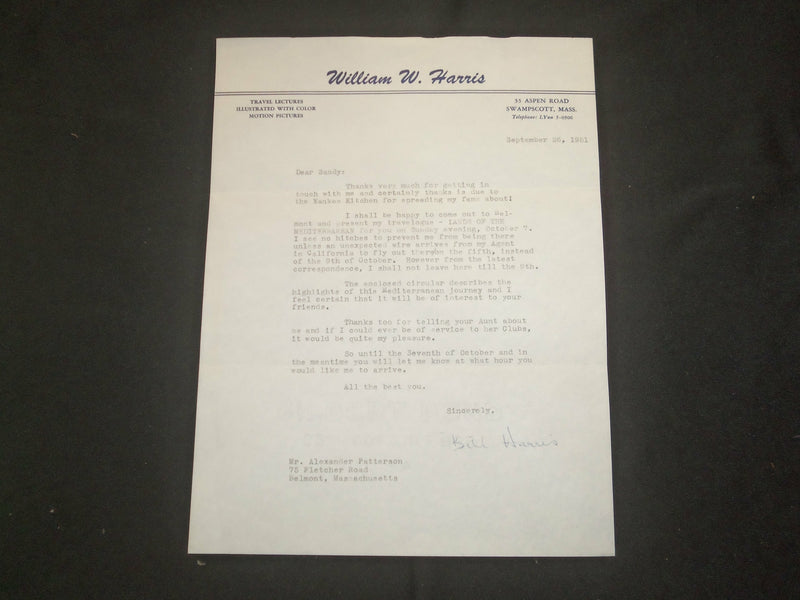 1951 WILLIAM HARRIS TRAVELPGUES EPHEMERA - LOT OF 3 - J 6352