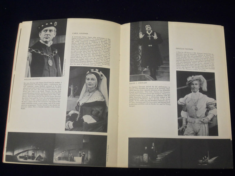 1960'S A MAN FOR ALL SEASONS SOUVENIR SHOW PROGRAM - EMLYN WILLIAMS - J 5019