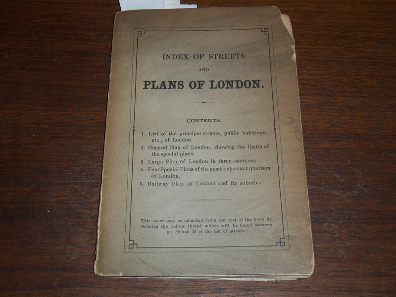 1894 INDEX OF STREETS AND PLANS OF LONDON - RAILWAY PLANS - K 1227