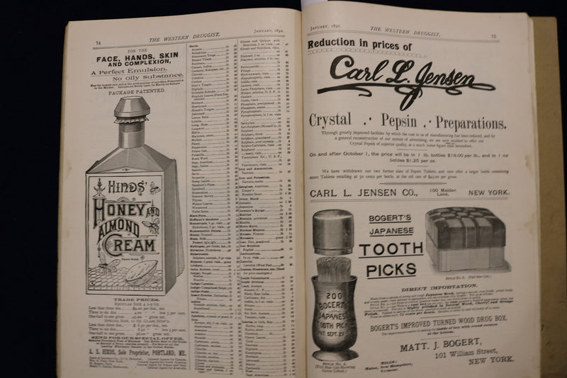 1892 JANUARY 15 WESTERN DRUGGIST MAGAZINE - K 1656