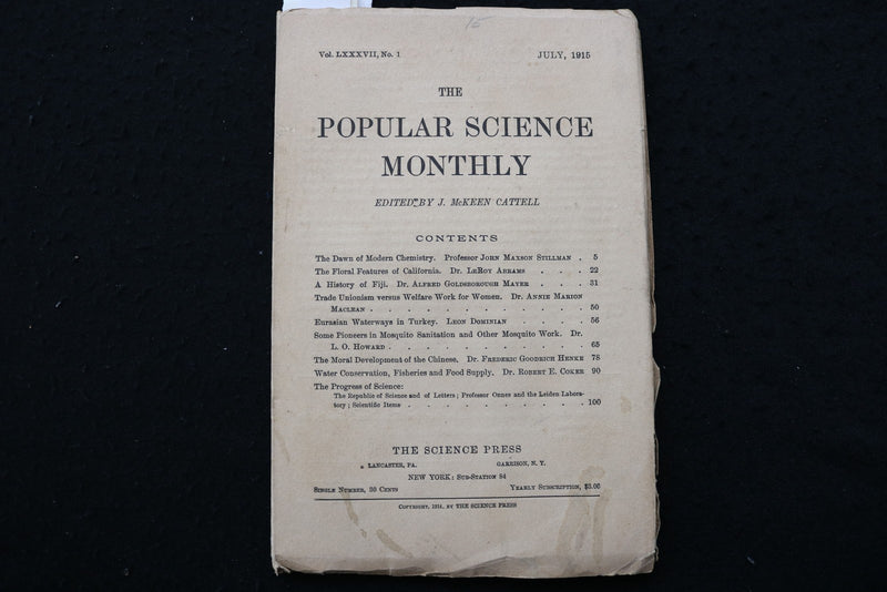 1915 JULY THE POPULAR SCIENCE MONTHLY MAGAZINE - K 2923
