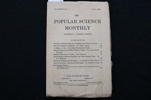 1915 JULY THE POPULAR SCIENCE MONTHLY MAGAZINE - K 2923