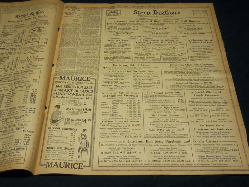 1915 JANUARY 10 NEW YORK TIMES - WILSON'S HAT IN RING - NT 7820