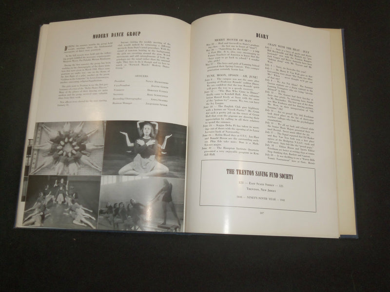 1943 NEW JERSEY STATE TEACHERS COLLEGE AT TRENTON YEARBOOK -TRENTON, NJ- YB 2297