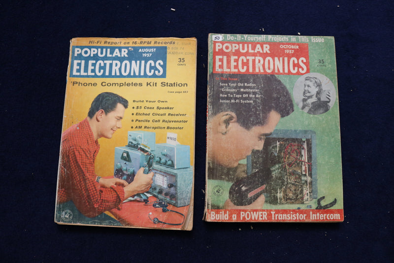1957-1958 POPULAR ELECTRONICS MAGAZINES - LOT OF 6 - O 3387