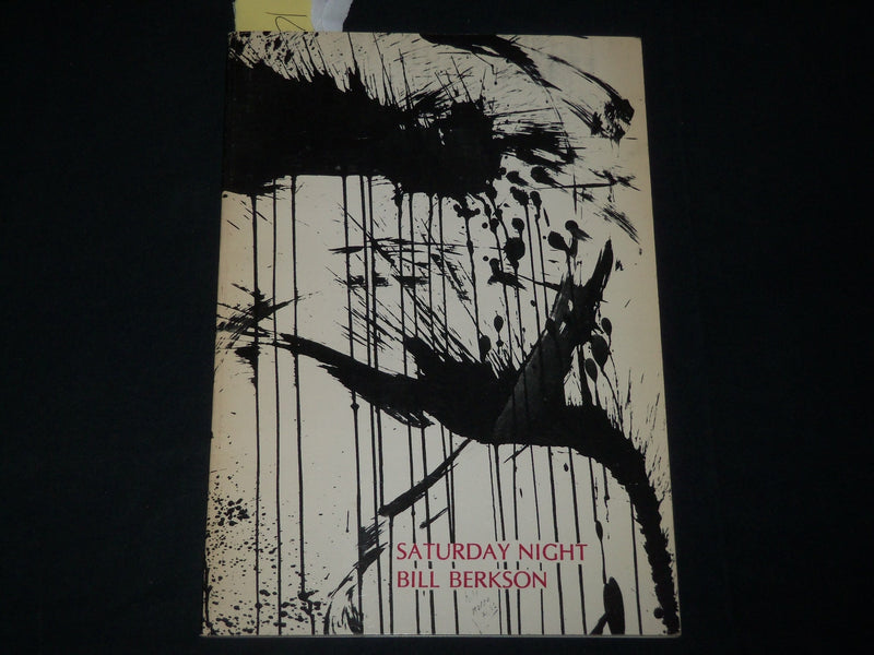 1975 SATURDAY NIGHT POEMS 1960-1961 BOOK BY BILL BERKSON - SOFTCOVER - KD 5427
