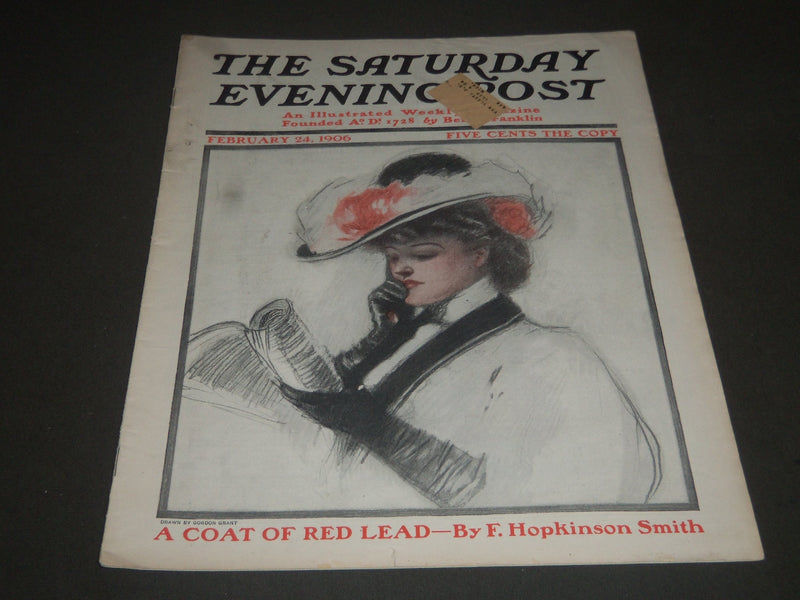 1906 FEBRUARY 24 THE SATURDAY EVENING POST MAGAZINE - ILLUSTRATED COVER- SP 967