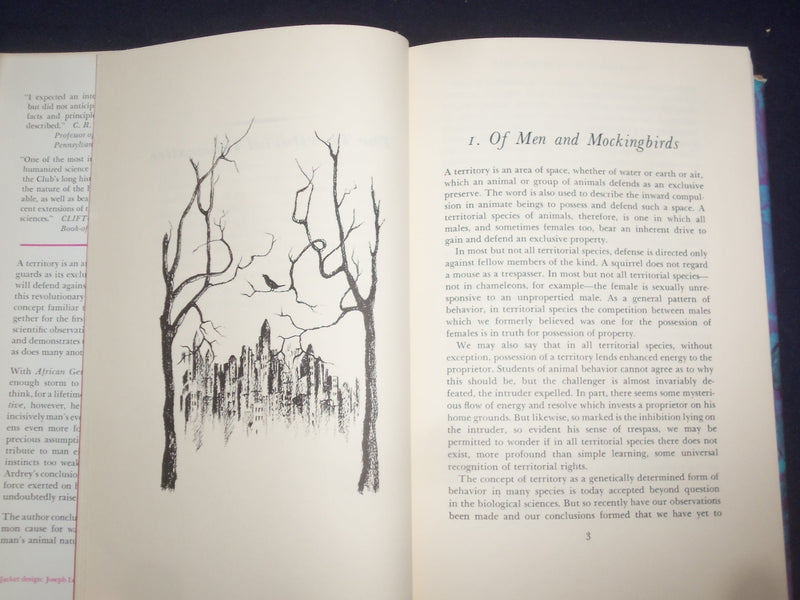1966 THE TERRITORAL IMPERATIVE HARDCOVER BOOK BY ROBERT ARDREY - KD 9166