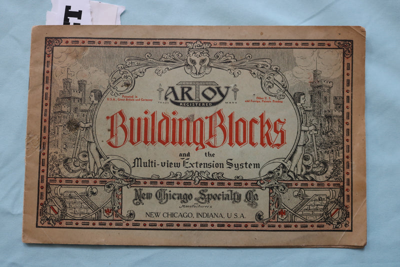 1900'S ARTOY BUILDING BLOCKS CATALOG - NEW CHICAGO SPECIALTY CO. - K 2504