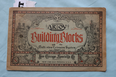 1900'S ARTOY BUILDING BLOCKS CATALOG - NEW CHICAGO SPECIALTY CO. - K 2504