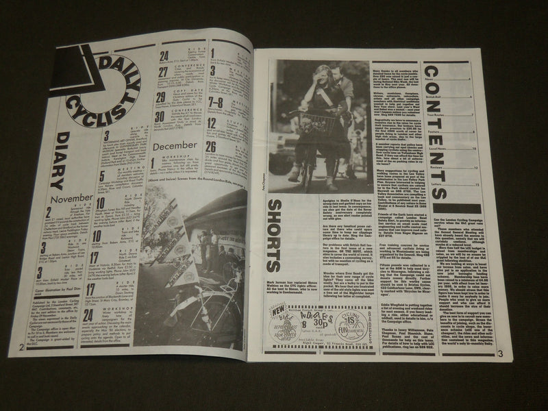1985-1989 DAILY CYCLIST MAGAZINE LOT OF 3 ISSUES - PUBLISHED IN THE UK- O 3258