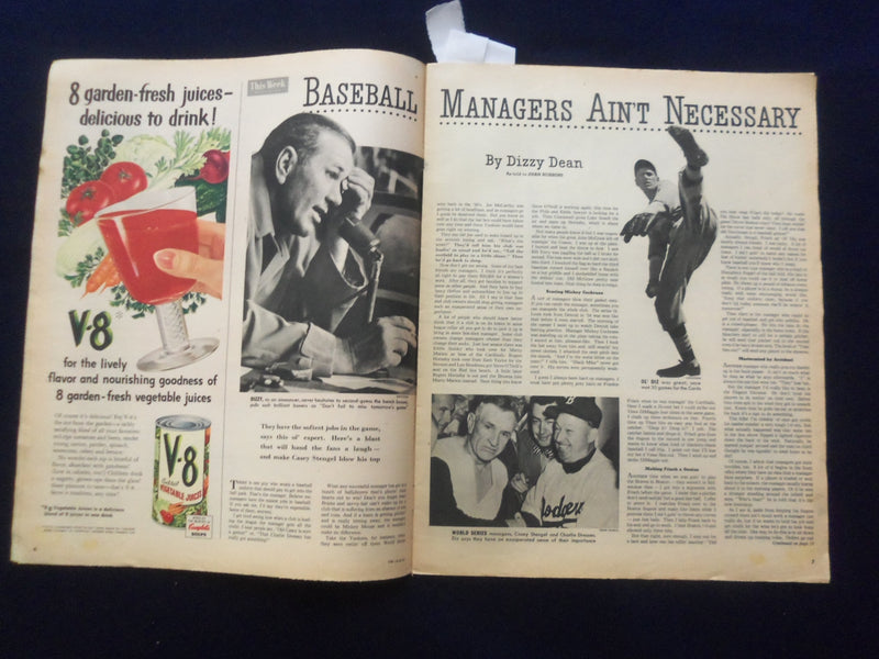 1953 MAY 31 THIS WEEK MAGAZINE SECTION - DIZZY DEAN ARTICLE - J 9798