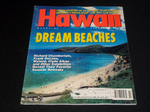 1996 FEBRUARY HAWAII MAGAZINE - DREAM BEACHES FRONT COVER - E 1671