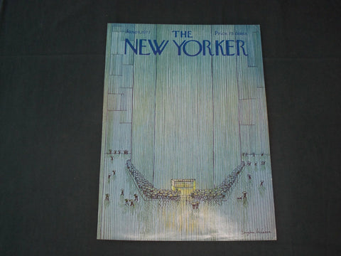 1977 JUNE 6 NEW YORKER MAGAZINE FRONT COVER ONLY - GREAT ART FOR FRAMING