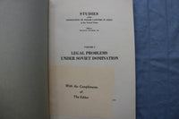 1956 LEGAL PROBLEMS UNDER SOVIET DOMINATION -POLISH LAWYERS - SOFTCOVER - K 2986