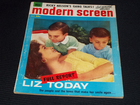 1958 OCTOBER MODERN SCREEN MAGAZINE - LIZ TAYLOR COVER - E 16841
