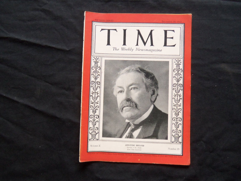1927 DECEMBER 19 TIME MAGAZINE - ARISTIDE BRIAND - T 143
