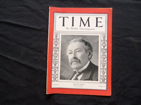 1927 DECEMBER 19 TIME MAGAZINE - ARISTIDE BRIAND - T 143