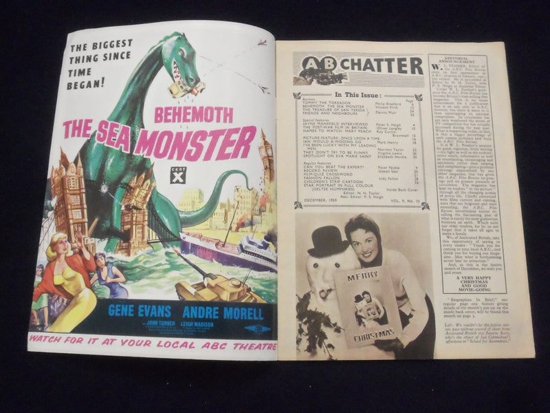 1959 DECEMBER FILM REVIEW MAGAZINE - TOMMY STEELE - DELYSE HUMPHRIES - J 9697