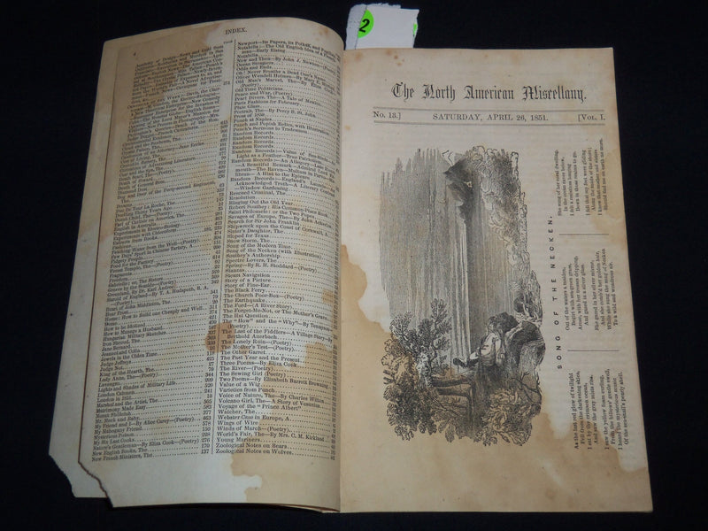 1851 APRIL THE NORTH AMERICAN MISCELLANY MAGAZINE - VOLUME 1 - J 8871