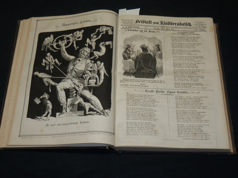1872 KLADDERDATSCH ILLUSTRATED MAGAZINE BOUND VOLUME - GERMAN - KD 4349
