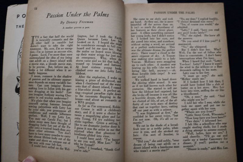 1937 MARCH THE POPULAR - BEST MODERN FICTION - SOFTCOVER BOOK - K 1600