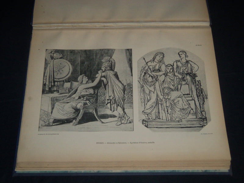 1870'S COLLECTION DE 120 DESSINS CROQUIS ET PEINTURES INGRES VOLUME 1 & 2- Z 166