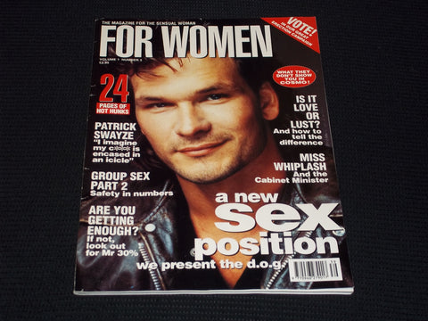 1992 VOL 1 #3 FOR WOMEN MAGAZINE - PATRICK SWAYZE FRONT COVER - E 16902